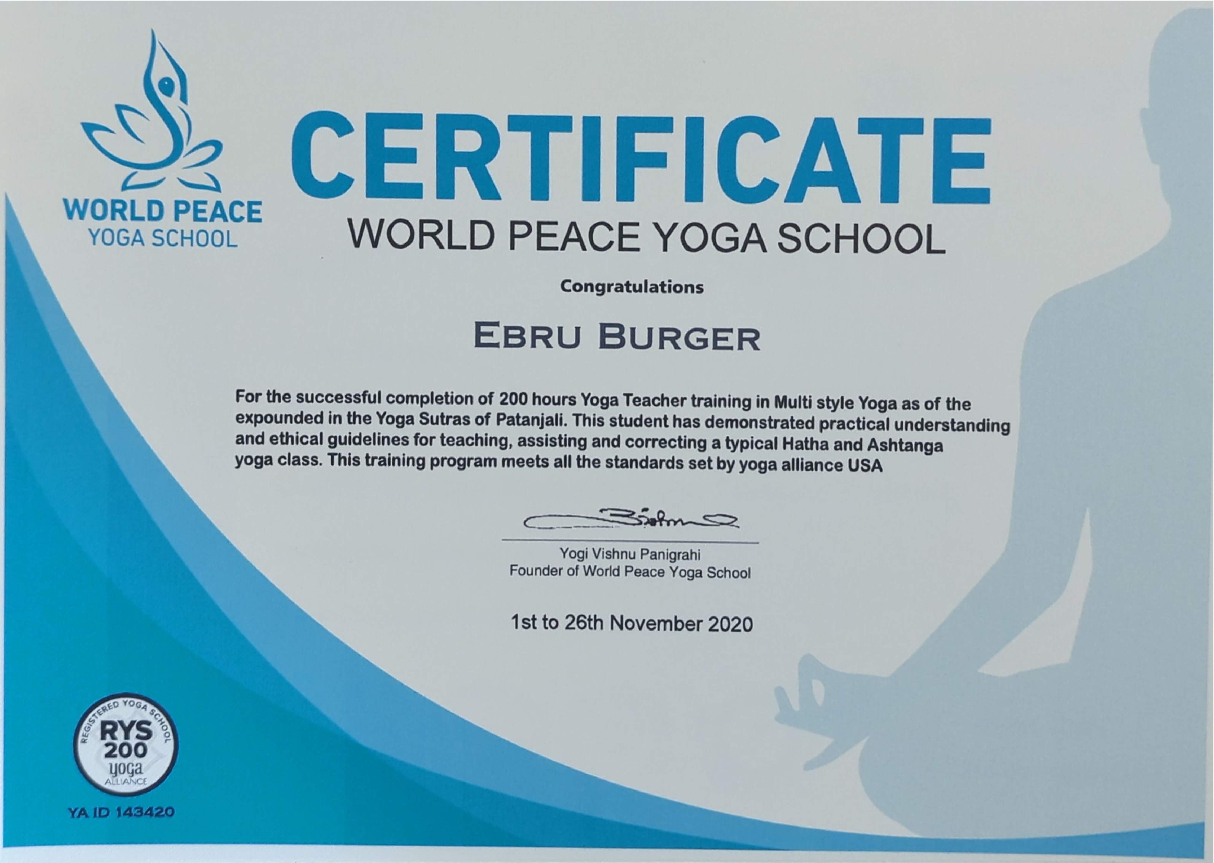 200h Yoga aus Indien